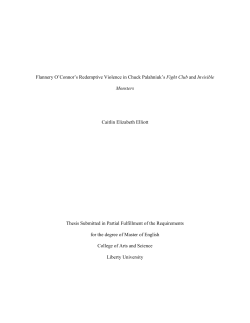 Flannery O`Connor`s Redemptive Violence in Chuck Palahniuk`s