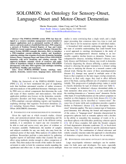 An Ontology for Sensory-Onset, Language-Onset and Motor
