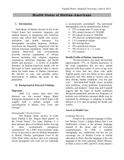 Health Status of Haitian-Americans