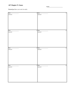 AP Chapter 5: Gases