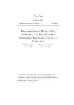 Integrated Natural Disaster Risk Assessment