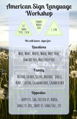 American Sign Language Workshop