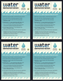 START with a 5-gallon aquarium filled with water. CReSIS START