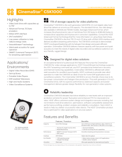 CinemaStar C5K1000 Data Sheet