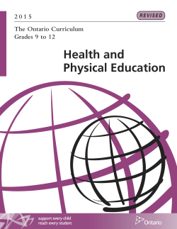 The Ontario Curriculum, Grades 9