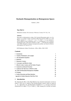 Stochastic Homogenization on Homogeneous Spaces