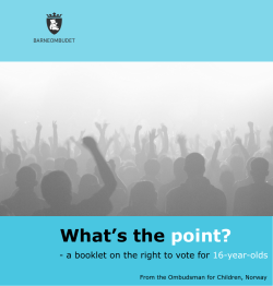 The Right to Vote for 16-year-olds