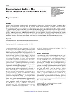 Counterfactual Seeking: The Scenic Overlook of the Road Not Taken