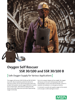 Oxygen Self Rescuer SSR 30/100 and SSR 30