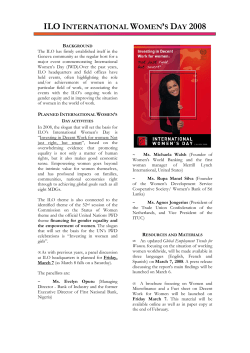 ILO International Women`s Day 2008