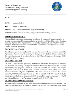 Agreement/Amendment 82774 - Third Amendment for Housing