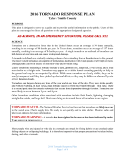 2016 tornado response plan - Tyler Fire Department