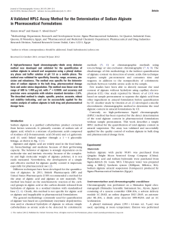 A Validated HPLC Assay Method for the