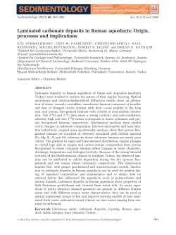 Laminated carbonate deposits in Roman aqueducts: Origin