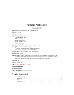 Package `timeDate`