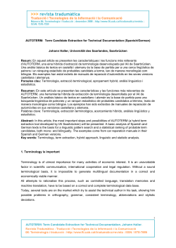 AUTOTERM: Term Candidate Extraction for Technical