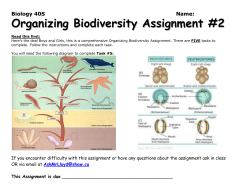 Organizing Biodiversity Assignment #2