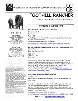 Newsletter - UC Agriculture and Natural Resources
