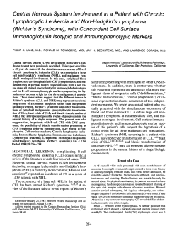 Central Nervous System Involvement in a Patient with Chronic