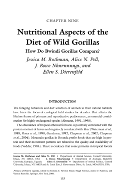 Nutritional Aspects of tlie Diet of Wild Gorillas