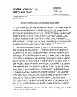 GENERAL AGREEMENT ON