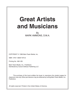 Great Artists and Musicians