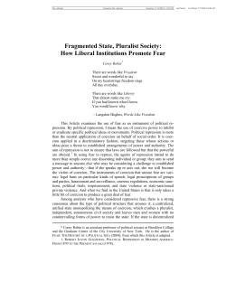 Fragmented State, Pluralist Society - University of Missouri School of