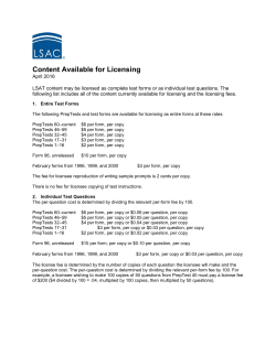 Content Available for Licensing