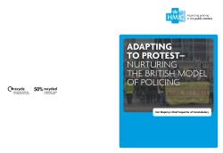 Adapting to Protest – Nurturing the British Model of Policing 2009