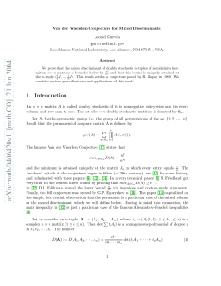 arXiv:math/0406420v1 [math.CO] 21 Jun 2004