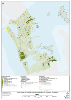 Spatial extent of Auckland`s indigenous terrestrial and freshwater