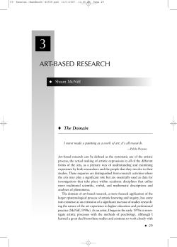 Art-Based Research (Shaun McNiff 2007)