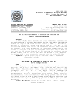 THE CALCULATION METHODS OF COMPOUND OF CONCRETE