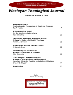 1984 WTJ 19, 2 - The Wesley Center Online