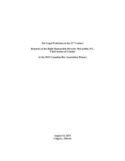 That was the clear message delivered by the Chief Justice of the