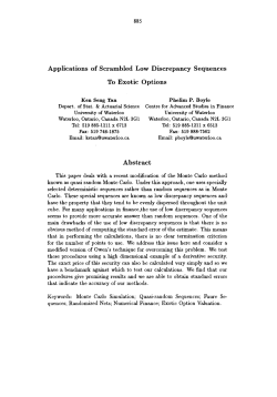 Applications of Scrambled Low Discrepancy Sequences to Exotic