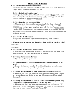 Tides Notes Handout