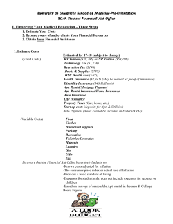 Financing Your Medical Education