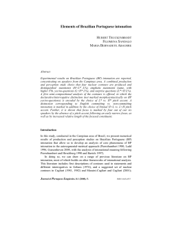 Elements of Brazilian Portuguese intonation - IEL