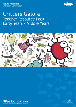 Critters Galore teacher resource pack