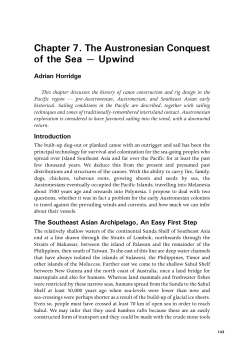 The Austronesian Conquest of the Sea &mdash; Upwind