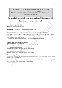 Exercise induced dehydration status and skinfold compressibility in