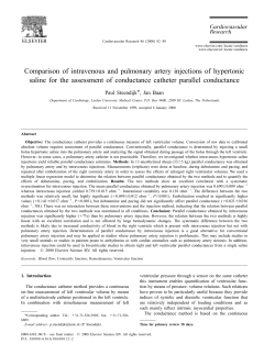 Comparison of intravenous and pulmonary artery injections of