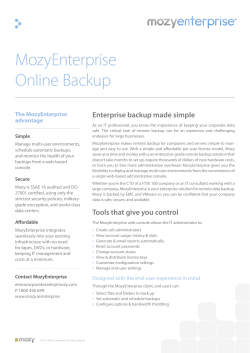 MozyEnterprise Online Backup