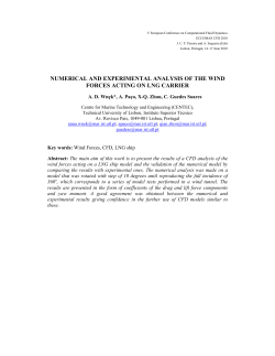 numerical and experimental analysis of the wind forces acting on lng
