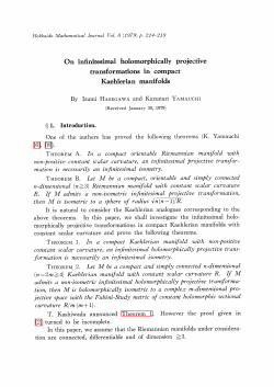 R. If M admits a non-isometric infifinitesimal projective transformation,