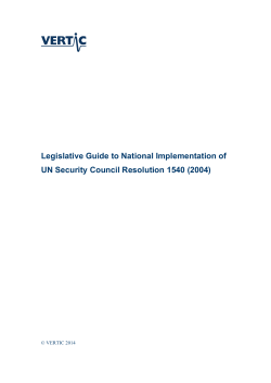 Legislative Guide to National Implementation of UN Security