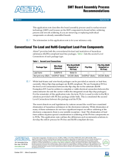 AN 353: SMT Board Assembly Process Recommendations