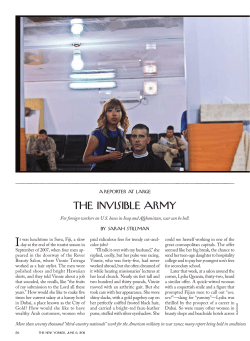 the invisible army - Sidney Hillman Foundation