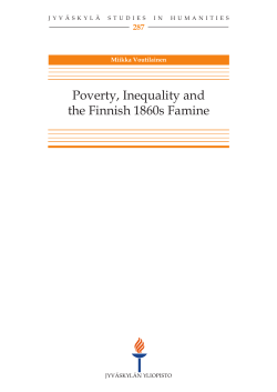 Poverty, Inequality and the Finnish 1860s Famine